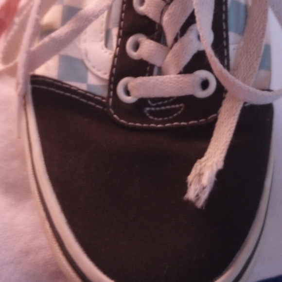 Women's Vans size 8 sneakers, blue and white checkered - Picture 7 of 7
